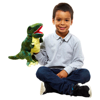 Green Baby T-Rex Hand Puppet — View 2 by The Puppet Company