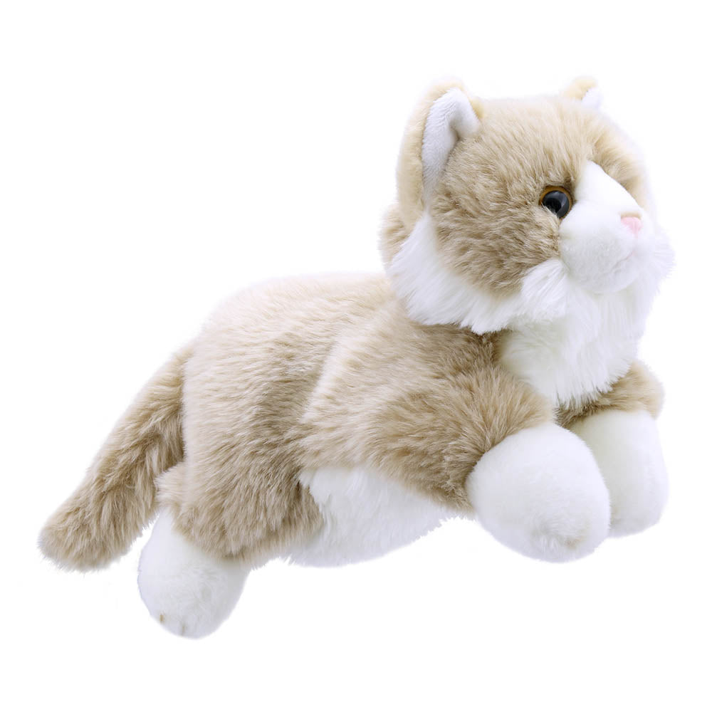Beige & White Cat Full-Bodied Animal Puppet by The Puppet Company