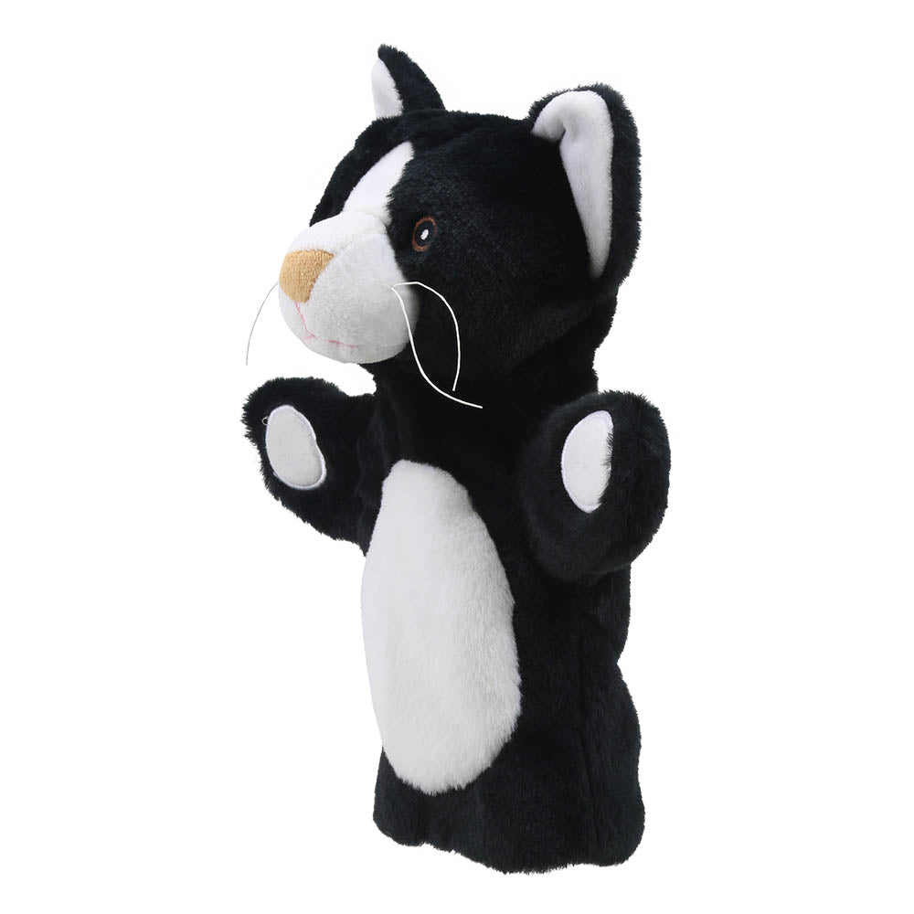Black & White Cat ECO Animal Puppet Buddy — View 2 by The Puppet Company