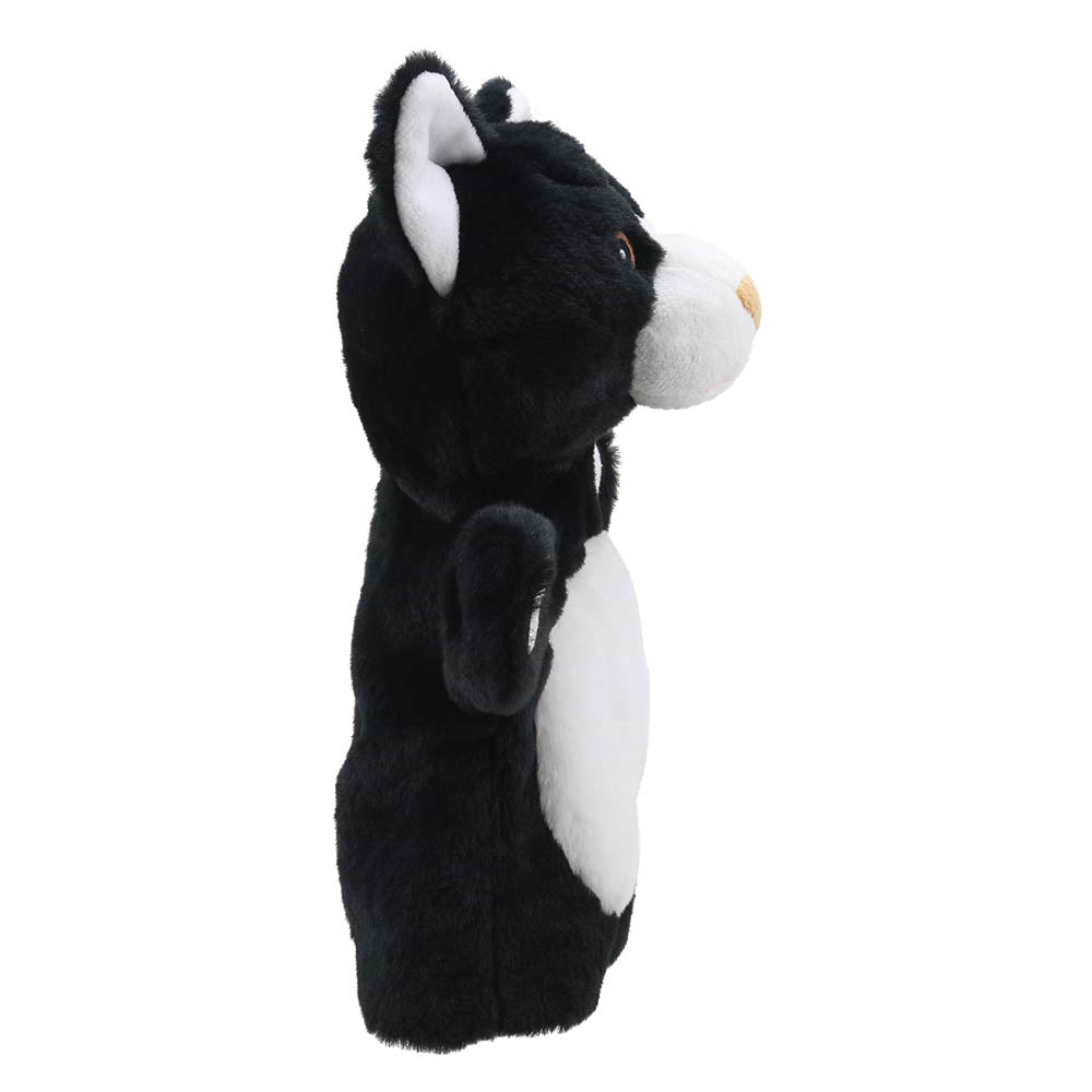 Black & White Cat ECO Animal Puppet Buddy — View 5 by The Puppet Company