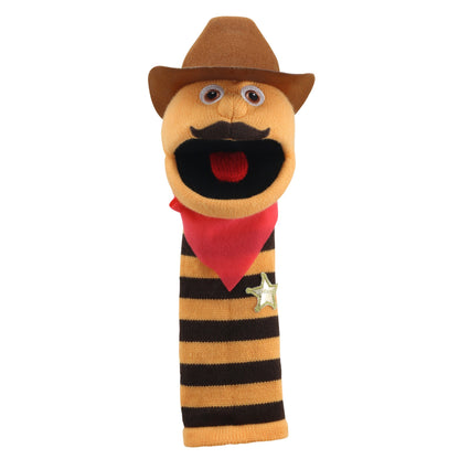 Cowboy ECO Knitted Hand Puppet by The Puppet Company