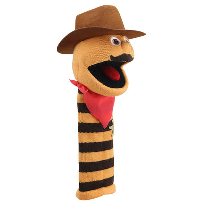 Cowboy ECO Knitted Hand Puppet — View 5 by The Puppet Company