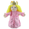 Princess story telling hand puppet with golden crown & sparkly pink robes – The Puppet Company PC001910 fairytale puppet for kids