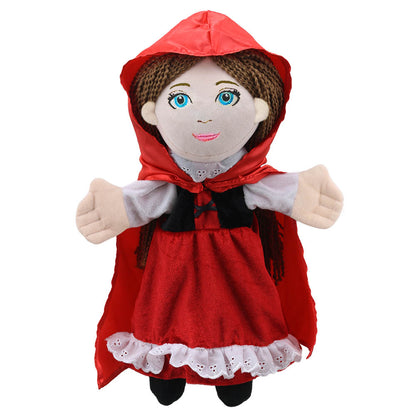 Little Red Riding Hood story telling hand puppet with iconic red cape & detailed dress – The Puppet Company PC001918 for kids' storytime