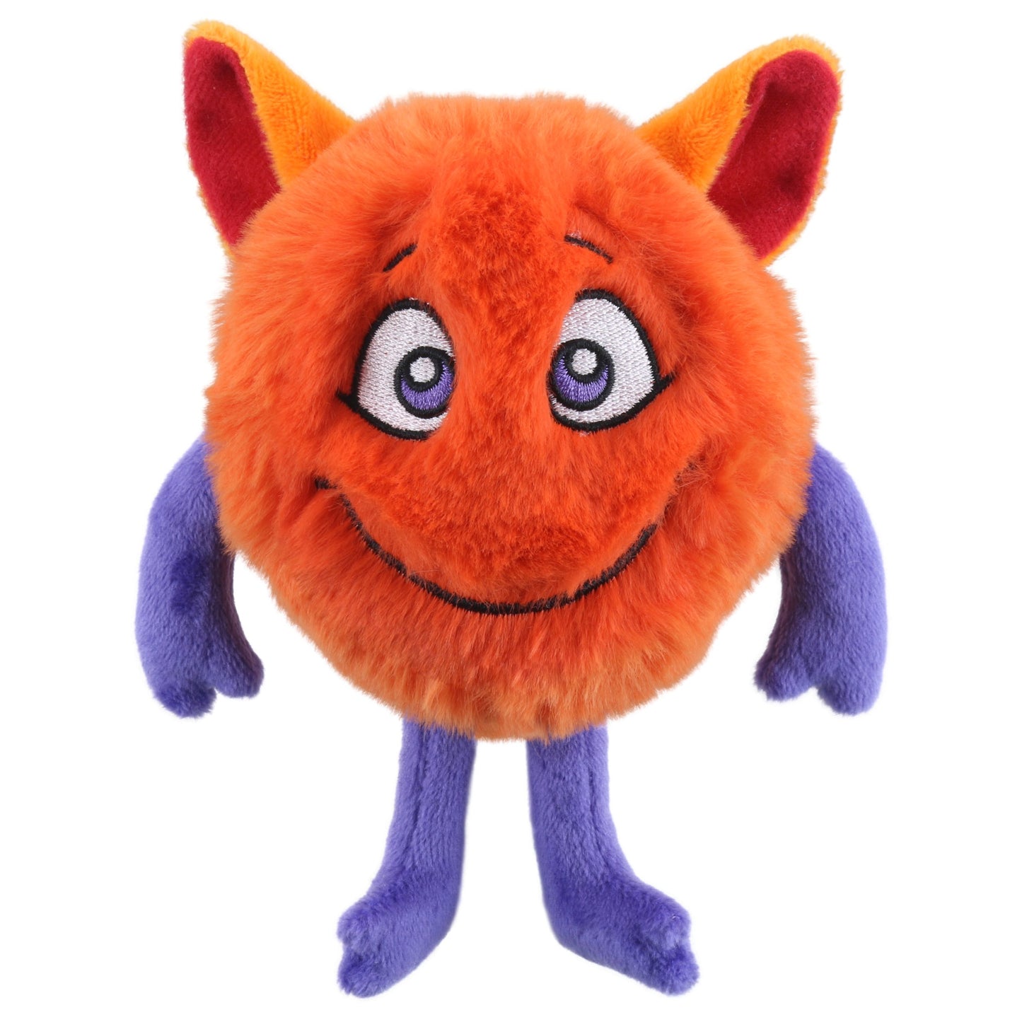 Womp Orange Micro-Monsters finger puppet by The Puppet Company – bright orange monster for kids' imaginative play