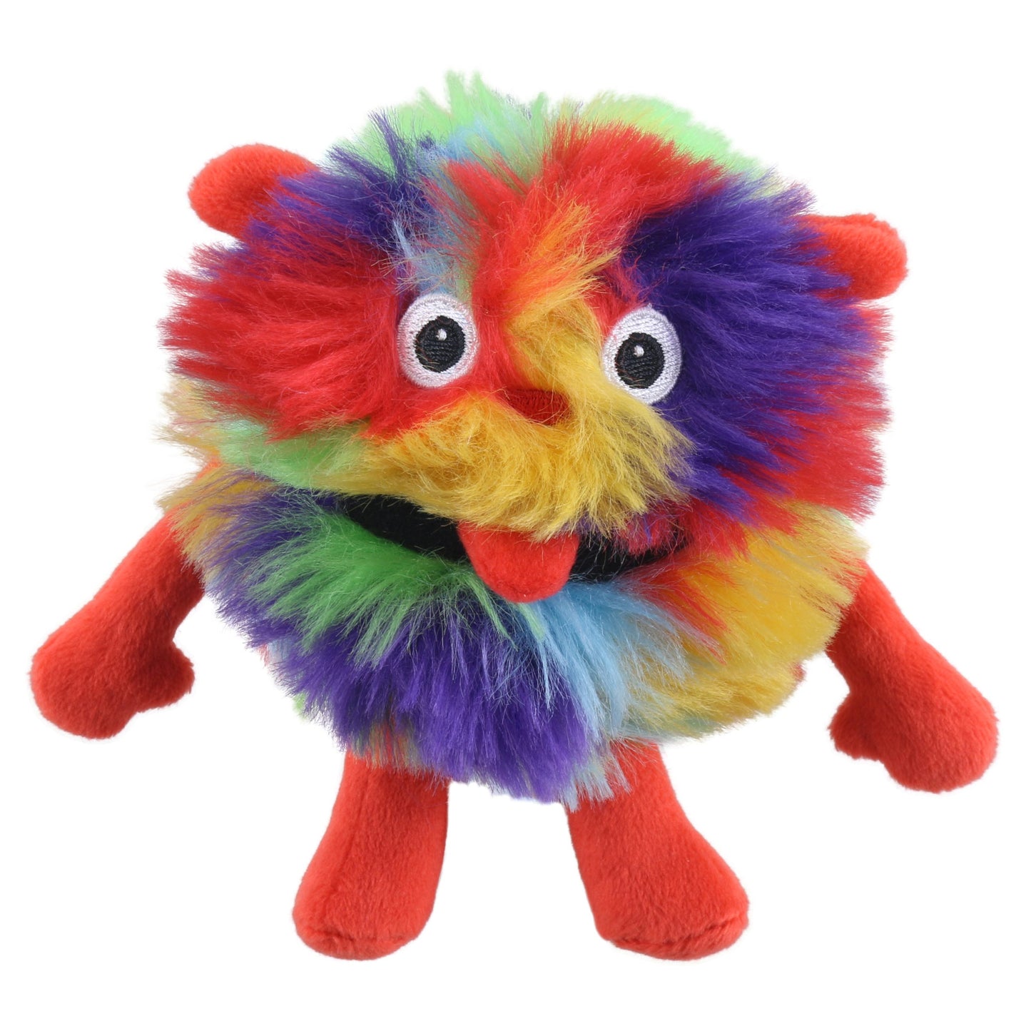 Fuzzle Rainbow Micro-Monsters finger puppet by The Puppet Company – colorful monster puppet for kids' imaginative play