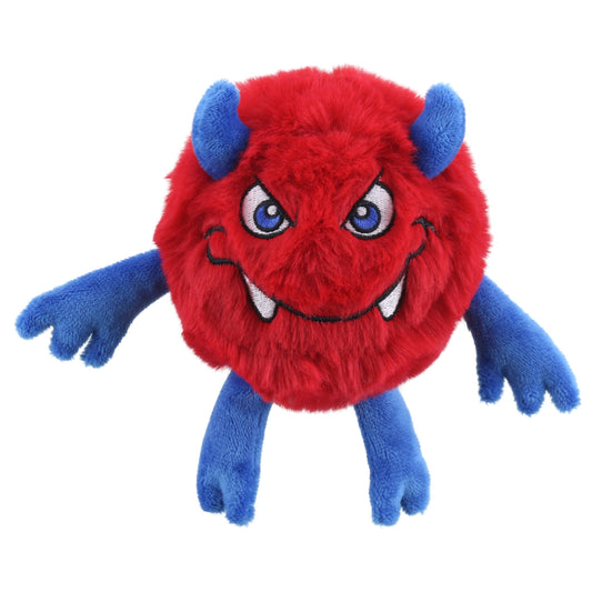 Snerk Red Micro-Monsters finger puppet by The Puppet Company – vibrant red monster puppet for kids' storytelling