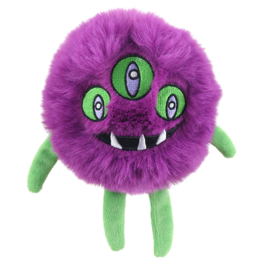 Orbix Purple Micro-Monsters finger puppet by The Puppet Company – colorful purple monster for kids' imaginative play