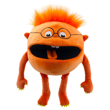 Orange Baby Monster hand puppet by The Puppet Company – bright and bold puppet for kids' imaginative play