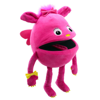 Pink Baby Monster hand puppet by The Puppet Company – charming and cuddly kids' puppet for imaginative play