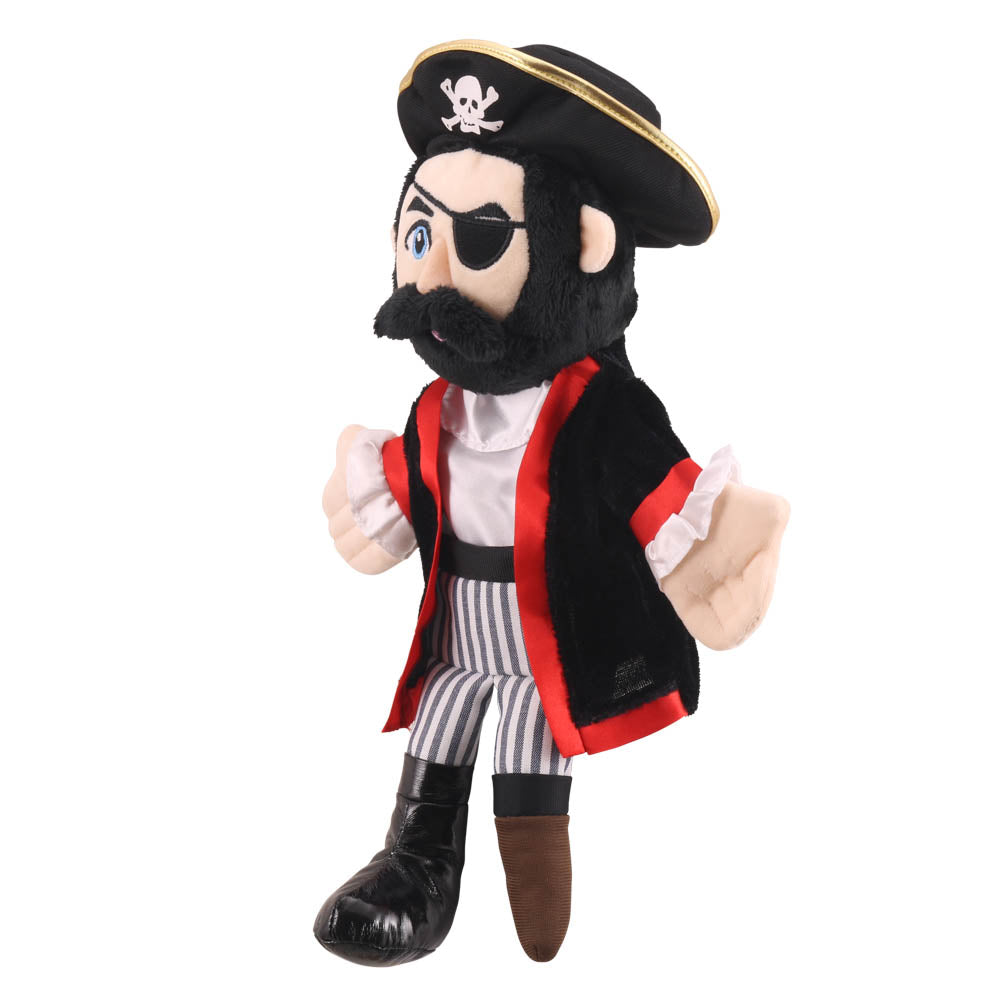 Pirate hand puppet side view – The Puppet Company PC001916 swashbuckling story puppet for kids' imaginative play