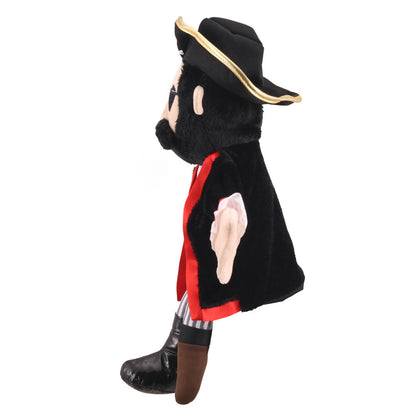 Pirate story puppet detail view – iconic eye-patch and peg-leg design for creative storytelling and classroom play