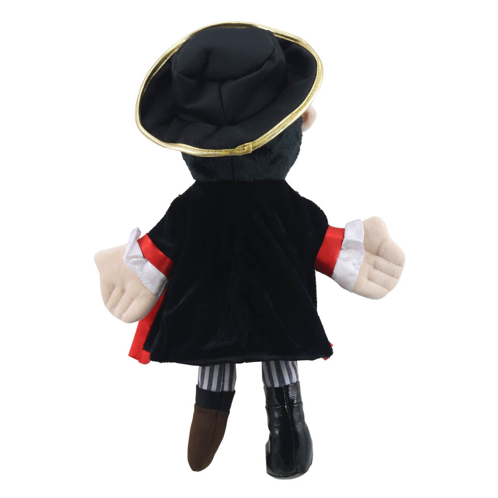 Pirate story telling hand puppet full costume view – fun swashbuckling puppet for kids' imaginative stories and play